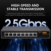 BLIYEE 8-Port 2.5GB Ethernet Switch, Unmanaged 2.5G Gaming Network Switch