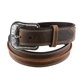 ARIAT Center Bump Belt, Mid-Brown