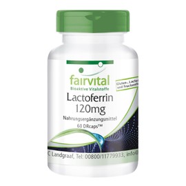 Fairvital Lactoferrin 120 mg – 60 Capsules – Gastric Juice-Resistant, in Time-Delayed Drcaps