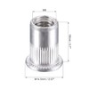 TA-VIGOR 25Pcs M8 Rivet Nuts, Aluminium Alloy Knurled Flat Head