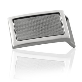 FREDERIC HERMANO Belt Buckle 35 mm Metal Silver Anthracite - Buckle Kip - Pin Buckle for Belt with 3.5 cm Width - Silver-Coloured Anthracite, Brushed metal, Classic