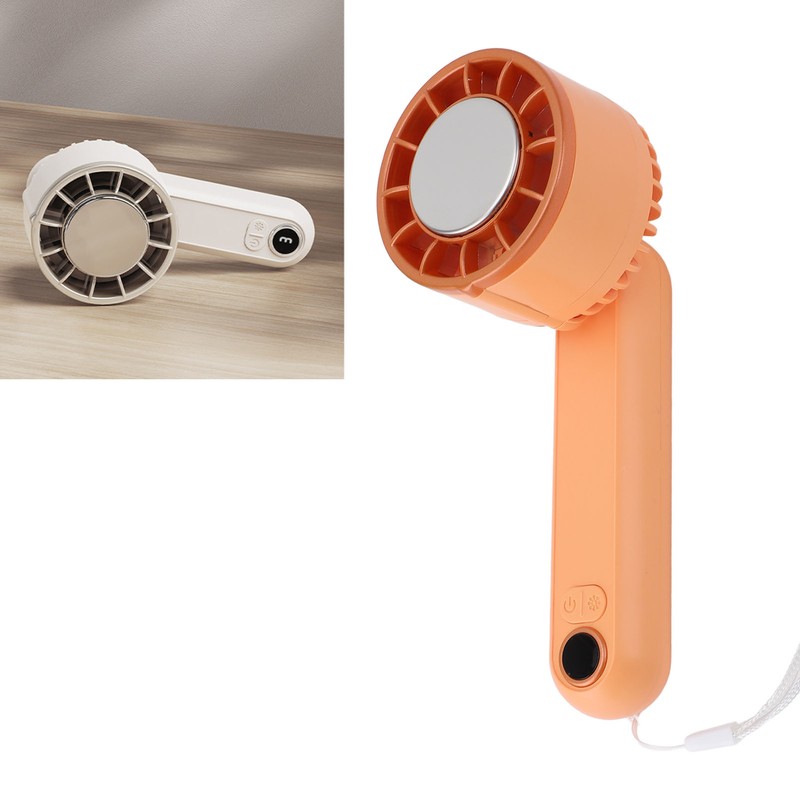 Portable Handheld Fan Foldable LED Display Rechargeable Handheld Pocket Fan