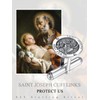 St Joseph Cufflinks for Men Sterling Silver Saint Joseph Medal
