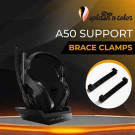 SplashNColor Brace Clamps for Astro A50 Mod Kit, 2 Pack - Enhanced Comfort Fit, Durable TPU, Compatible with A50 Gen 4 and Mod Kit, Easy Installation Headband Support, Gaming Headset Accessories