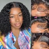 13x4 Lace Front Wigs Human Hair 12 Inch Curly Bob