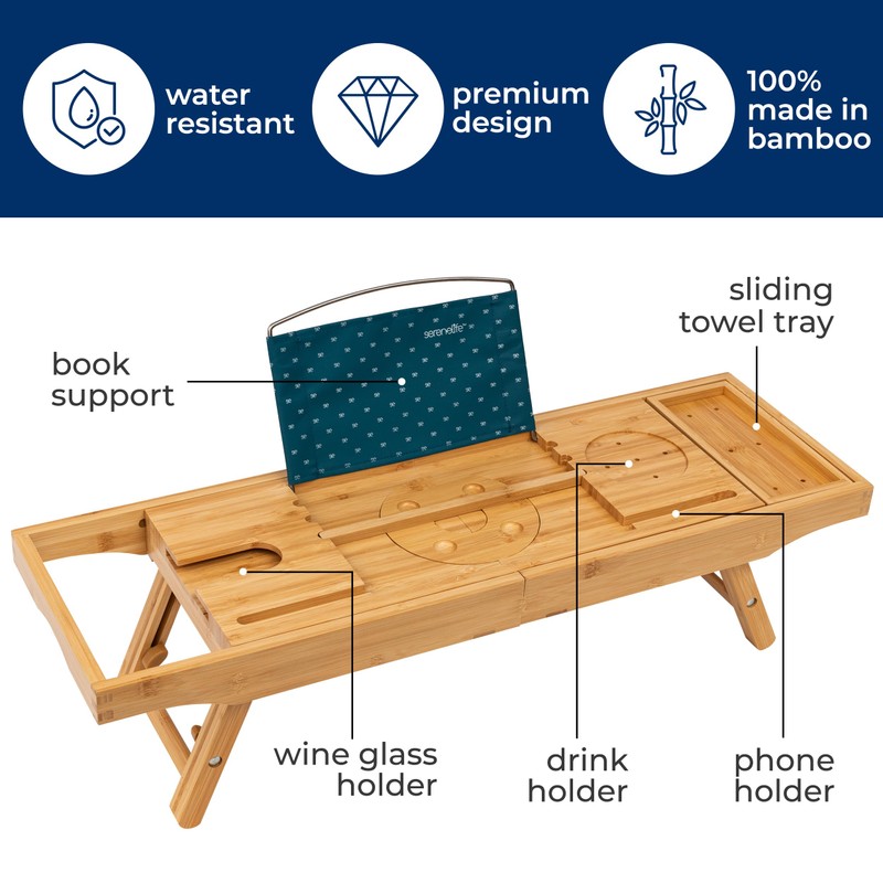 SereneLife 2 in 1 Bed and Bath Tray - Foldable