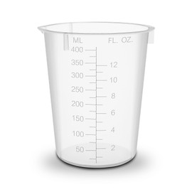 RE-GEN 400ml Plastic Multi-Purpose Graduated Liquid Mixing Measuring Cup Pot – Ideal for Kitchen, Cooking, DIY, Laboratory, Arts & Crafts
