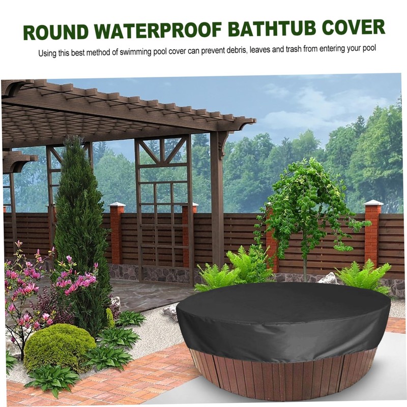Outanaya 1Pc Round Hot Tub Cover Durable Spa Protector for