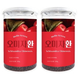 Hello Green Domestic Omija Pills 350gX2 (Box) Total 700g / 헬로우그린 국내산 오미자환 350gX2(통) 총700g