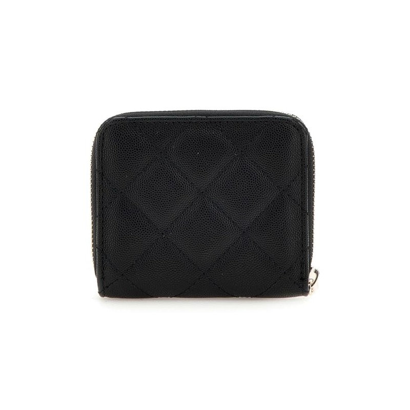 GUESS Eco Carly SLG Small Zip Around Wallet Black, black,