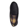 Muk Luks Men's Corduroy Moccasin with Flannel Lining, Black, Medium