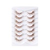 7 Pairs Natural Look Cartoon Anime False Eyelashes Brown Cluster