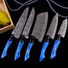 Aj Sanity Knives 5 knives set Handmade Damascus steel chef