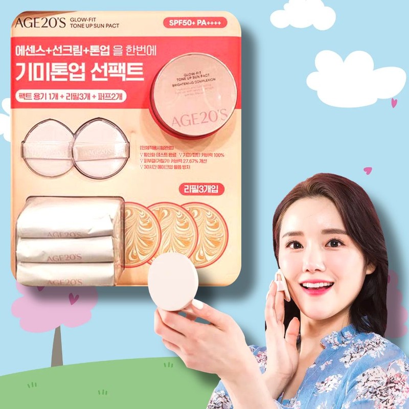 AGE2WENNESS AGE 20'S AGE20's Tone-Up Sunpact Traders Refill x3 +
