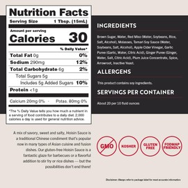 San-J - Gluten Free Hoisin Sauce - Fragrant and Tasty Cooking Sauce - Non-GMO - 64 oz. Container