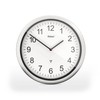 Mebus Radio Controlled Wall Clock 26 cm Silent Silver Frame
