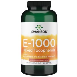 Swanson Vitamin E Mixed Tocopherols 1000 Iu (671.1 Milligrams) 250 Sgels