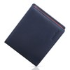 ecoofee Men's Bi-fold Wallet, Genuine Leather, Thin, Box-Shaped Coin Purse,