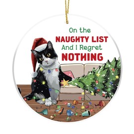 Cat Ornaments for Christmas Tree Cat Animals Christmas Ornament for Home Merry Xmas Gifts for Kitten Animal Lovers Family Friends 3 X 3 Inches
