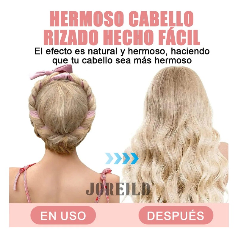 Kit 8pzs Ondas Rizos Sin Calor,rulos Sin Daos Para Cabello