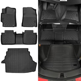 Naibeve Floor Mats for Toyota Camry 2007-2011 - All Weather for Toyota Camry Floor Mats Cargo Mat Trunk Cargo Liner Accessories