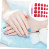 Mikinona 48pcs Short Square Glitter Full Cover Fake Nails for