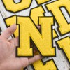 Single 4.5" Yellow Chenille Iron-On Patch – Easy Application for