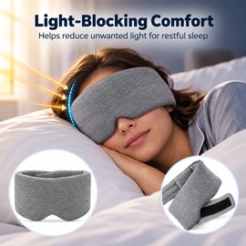 Cotton Sleep Eye Mask for Side Sleepers – Soft Light-Blocking Comfort for Bedtime, Travel and Daytime Naps