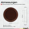 Steinberg14 Braun Ventilation Grille 125 mm - Plastic Exhaust Grille