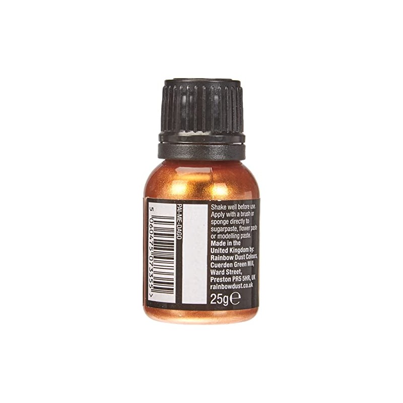 Ready-to-use Metallic Dark Gold 100% Edible Food Paint for Cake