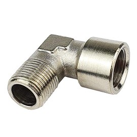 90° Screw Angle G 3/8 Inch Internal Thread R 3/8 Inch Male Thread 16 Bar Thread Fitting Nickel-Plated Brass Connector Fitting
