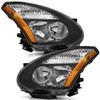 WEELMOTO headlight for 2008-2013 Nissan Rogue /2014-2015 Select,Black Housing Amber