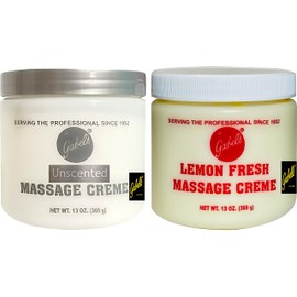 Gabel's Massage Creme Unscented & Lemon Fresh (for Skin use only) Each 13oz. Pack of 2