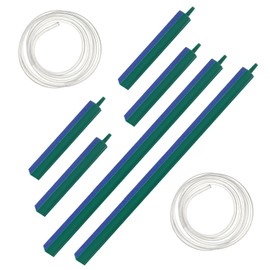 POPAPIE Pack of 6 Aquarium Air Stone, Air Stone Aquarium, Air Bubbles Airstone, Aquarium Oxygen Bubble Strips with 2 Hoses for Aquariums, Fish Tanks, Sweet or Salt Water Aquariums