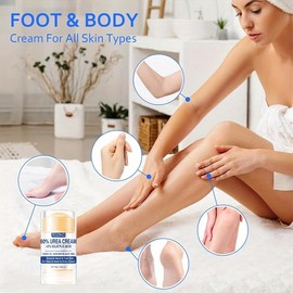 Urea Cream Stick 60% plus Salicylic Acid 2%, Maximum Strength Urea Foot Cream for Dry Cracked Heels, Feet Callus Remover, Hands Knees Exfoliating Dead