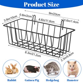 6 Pcs Rabbit Hay Feeder,Bunny Hay Feeder Rack with Metal Frame for Guinea Pig Chinchilla,Large Heavy-Duty Hays Holder Feeders for Rabbits Guinea Pigs, Small Animal Cage Accessories