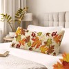 Fahrendom Fall Maple Leaves Lumbar Decorative Rectangle Pillow Cover 14