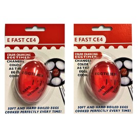 2 Pack Egg Timer Heat Sensitive, Colour Changing Indicator Soft, Medium or Hard Boiled Eggs, Reusable, Durable, Safe Kitchen Aid, Cooking Tool