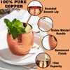 Craft Trade 16oz/500ml Pure Copper Moscow Mule Mugs with 4