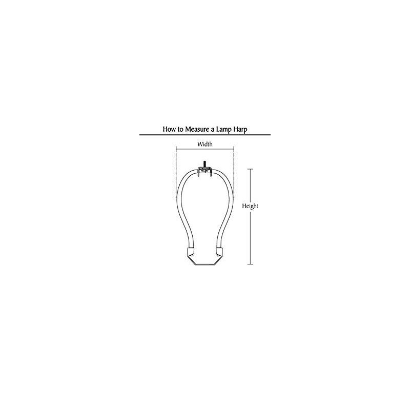 Aspen Creative 20008-2 Saddle, 11" Lamp Harp, Satin Nickel