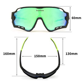 EnzoDate Cycling Polarized Goggles with 3 Lenses for Mountain Bike ATV Outdoor Sports Sunglasses MTB Eyewear