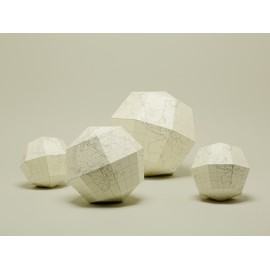 ジオグラフィア 地球儀 地軸23.4度 ブランク S ホワイト組立式 SGBS-S-W