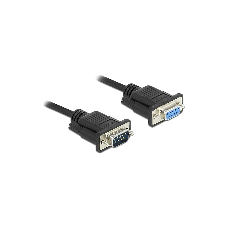 Delock Serial Cable RS-232 Sub-D9 Male to Female with 10m