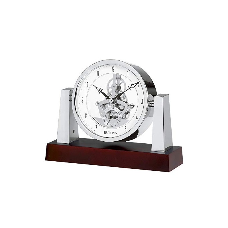 Bulova B7520 Largo Clock, Dark Mahogany Finish