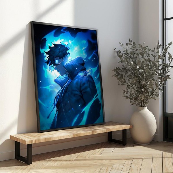 Sung Jinwoo Solo Leveling Anime Fanart Poster, Sung Jin Woo