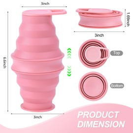 hautllaif 17oz Collapsible Water Bottle,Reuseable BPA Free Silicone Foldable Water Bottles for Outdoor, Travel Gym Hiking,Backpacking Portable & Leakproof,Portable Leak Proof Sports Water Bottle (A)