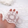 Borde de encaje de algodón blanco clásico de 8,5 cm