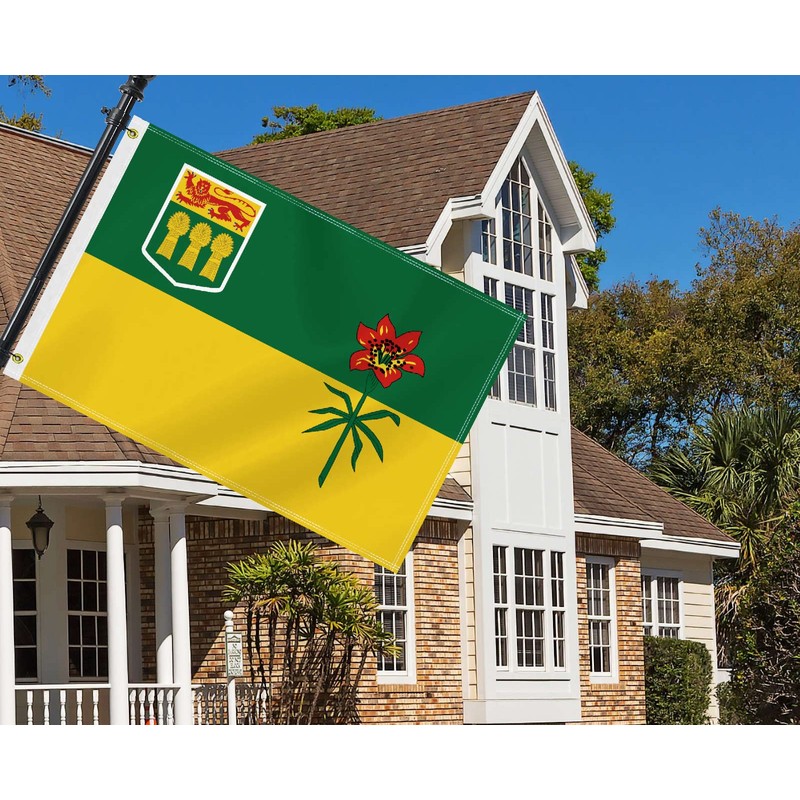 2×3 FT Saskatchewan Flag, Medium 60×90 CM 100D Canada Province