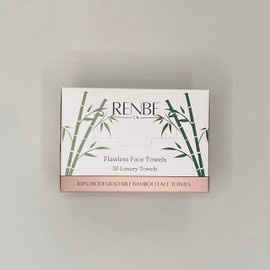 Renbe UK Flawless Face Towels | Biodegradable, Bamboo & Disposable Dry Face Towel | Makeup & Skincare Remover | Soft & Gentle For Sensitive Skin | Clean Skin Is Clearer Skin