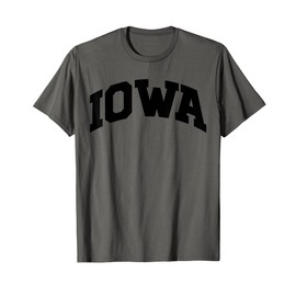 Iowa Gift, College University Text Sports Design T-Shirt